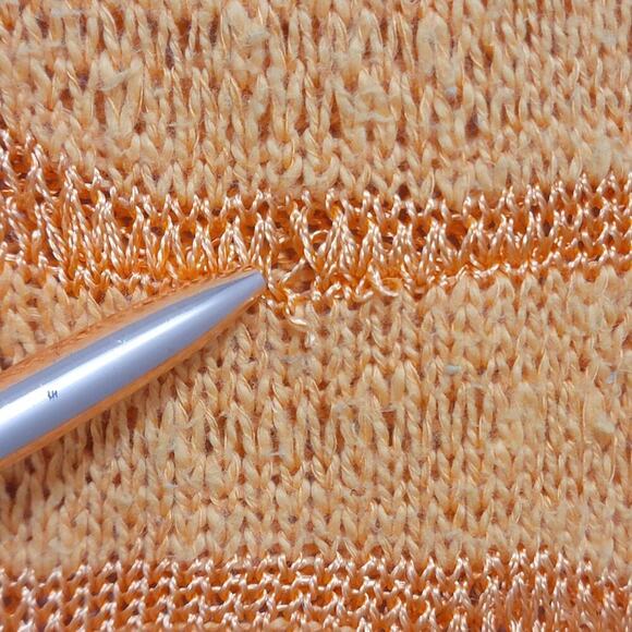 Chicos Orange Knit Dolman Sweater Top Oversize 582 - Picture 9 of 13